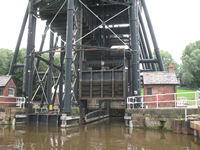Entering the Anderton Lift from the River Weaver